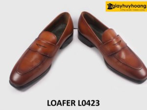 Giày lười nam trẻ trung màu bò loafer L0423 004