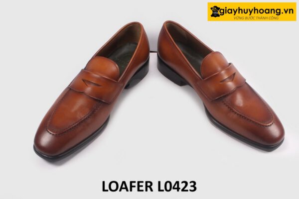 Giày lười nam trẻ trung màu bò loafer L0423 004