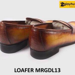 Giày lười nam da bò vân cá sấu cá tính loafer DL13 005