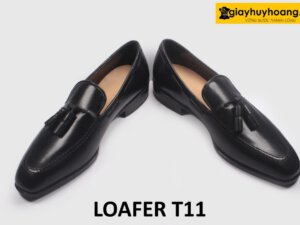 Giày lười nam trẻ trung mũi vuông có chuông loafer T11 004