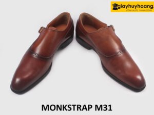 Giày Monkstrap màu bò da nam 1 khóa M31 004