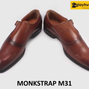 Giày Monkstrap màu bò da nam 1 khóa M31 004