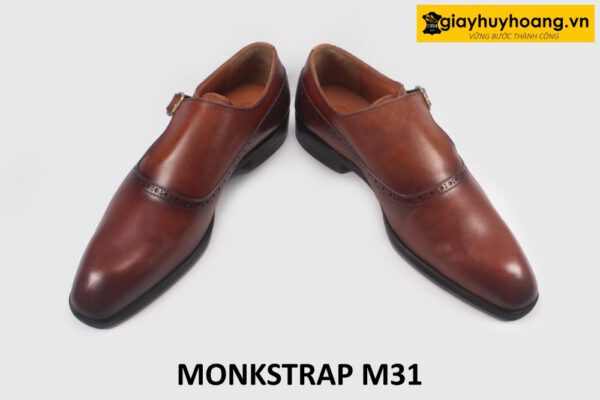 Giày Monkstrap màu bò da nam 1 khóa M31 004