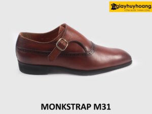 Giày Monkstrap màu bò da nam 1 khóa M31 001