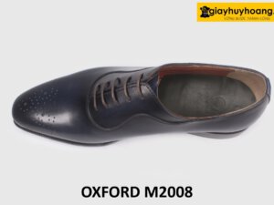 Giày da nam Oxford màu xanh navy patina M2008 002
