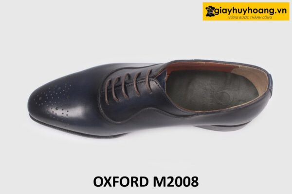 Giày da nam Oxford màu xanh navy patina M2008 002
