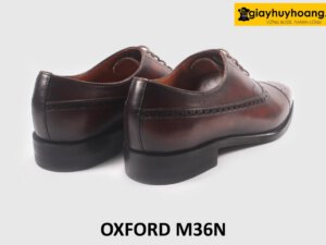 Giày da nam đóng thủ công màu nâu Oxford M36N 005