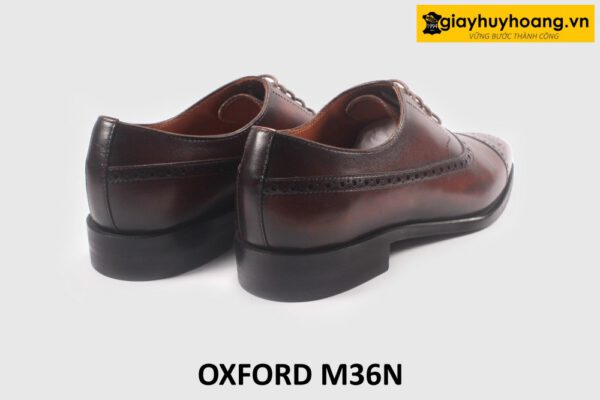 Giày da nam đóng thủ công màu nâu Oxford M36N 005