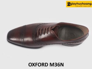 Giày da nam đóng thủ công màu nâu Oxford M36N 002