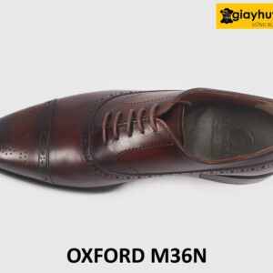 Giày da nam đóng thủ công màu nâu Oxford M36N 002