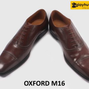 Giày tây oxford da nam màu nâu đậm M16 004