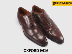 Giày tây oxford da nam màu nâu đậm M16 003