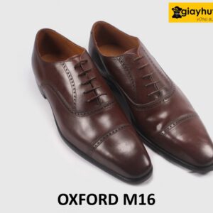 Giày tây oxford da nam màu nâu đậm M16 003