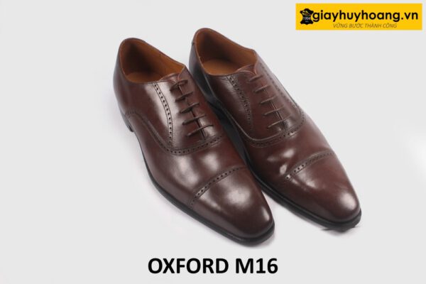 Giày tây oxford da nam màu nâu đậm M16 003