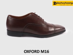 Giày tây oxford da nam màu nâu đậm M16 001