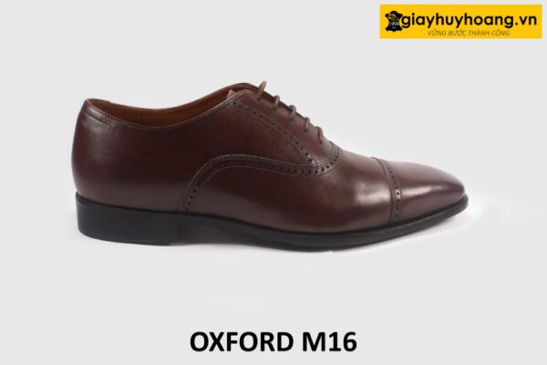 Giày tây oxford da nam màu nâu đậm M16 001