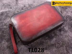 Ví cầm tay nam đựng tiền điện thoại đỏ đô TL028 001