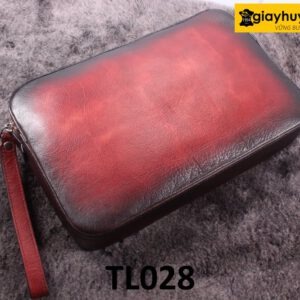 Ví cầm tay nam đựng tiền điện thoại đỏ đô TL028 001