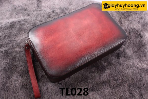 Ví cầm tay nam đựng tiền điện thoại đỏ đô TL028 001