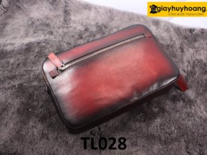 Ví cầm tay nam đựng tiền điện thoại đỏ đô TL028 003