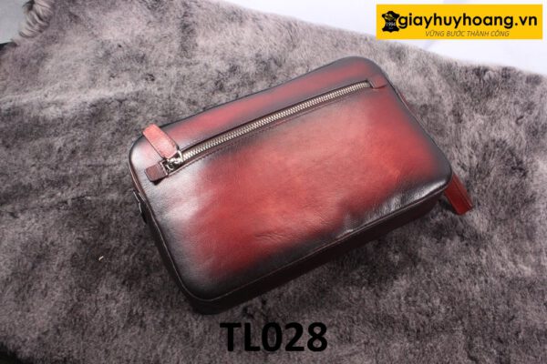 Ví cầm tay nam đựng tiền điện thoại đỏ đô TL028 003