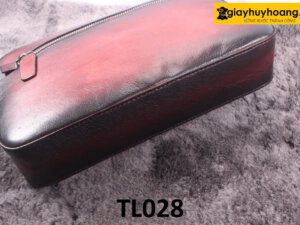 Ví cầm tay nam đựng tiền điện thoại đỏ đô TL028 002