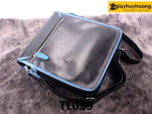 Túi đeo chéo nam đen viền xanh TL039 002