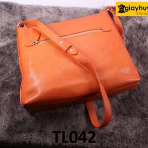 Túi đeo chéo nữ da bò hạt màu cam TL042 001