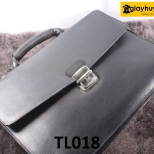 Túi xách da nam cao cấp vân hạt xanh navy TL018 001