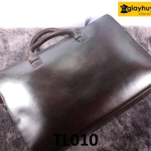 Túi xách nam công sở da trơn màu nâu TL010 002