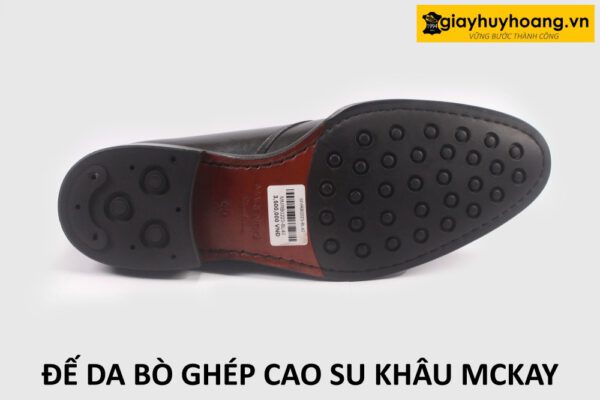 Mẫu đế da bò ghép cao su khâu đế mckay trên giày tây nam marengo