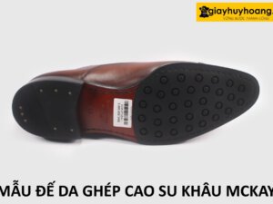mẫu đế da bò ghép cao su khâu đế mckay blake giày tây nam thủ công cao cấp