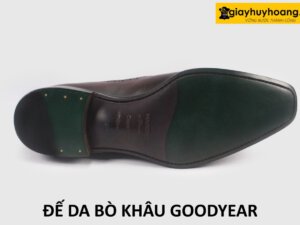 Mẫu đế da bò khâu đế goodyear welted giày tây nam cao cấp