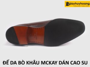 mẫu đế da bò dán cao su chống trượt cao cấp giày da nam giayhuyhoangvn
