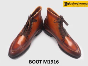 Giày da cổ cao nam Boot đế da bò khâu Goodyear M1916 0014