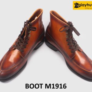 Giày da cổ cao nam Boot đế da bò khâu Goodyear M1916 0014