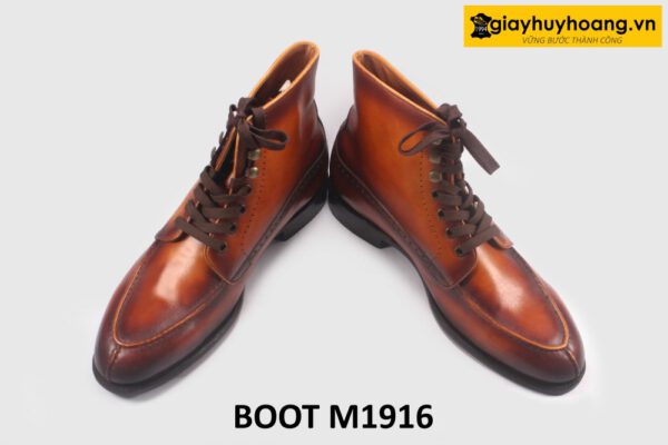Giày da cổ cao nam Boot đế da bò khâu Goodyear M1916 0014