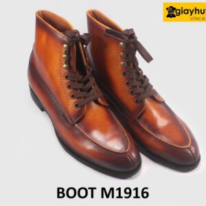 Giày da cổ cao nam Boot đế da bò khâu Goodyear M1916 0013