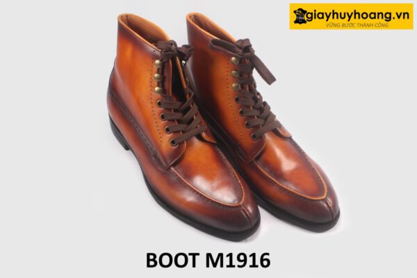 Giày da cổ cao nam Boot đế da bò khâu Goodyear M1916 0013