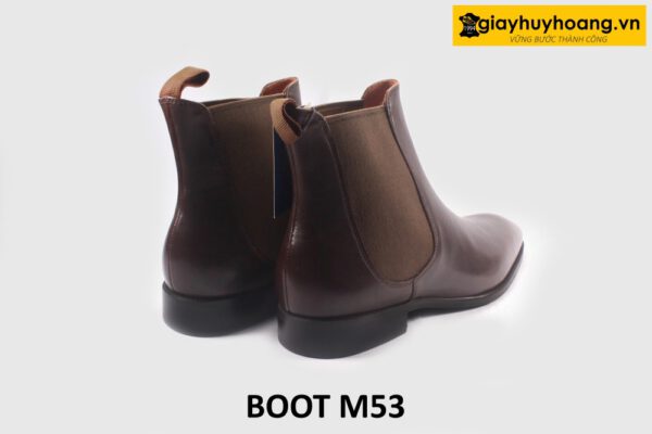 Giày boot da nam cổ cao chelsea đế cao su M53 005