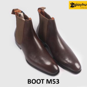 Giày boot da nam cổ cao chelsea đế cao su M53 003