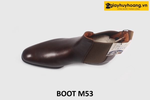 Giày boot da nam cổ cao chelsea đế cao su M53 002