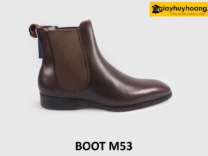 Giày boot da nam cổ cao chelsea đế cao su M53 001