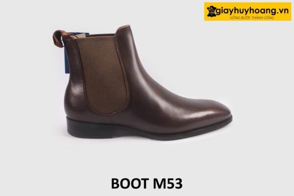 Giày boot da nam cổ cao chelsea đế cao su M53 001