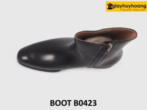 Giày boot khóa kéo da nam cổ cao thời trang B0423 002
