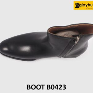 Giày boot khóa kéo da nam cổ cao thời trang B0423 002