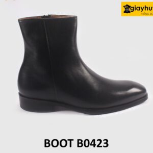 Giày boot khóa kéo da nam cổ cao thời trang B0423 001