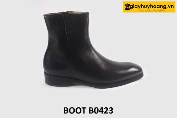 Giày boot khóa kéo da nam cổ cao thời trang B0423 001