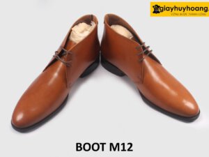 Giày Chukka Boot nam màu bò cổ lửng M12 003