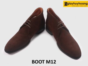 Giày Chukka Boot nam da lộn màu nâu M12 005